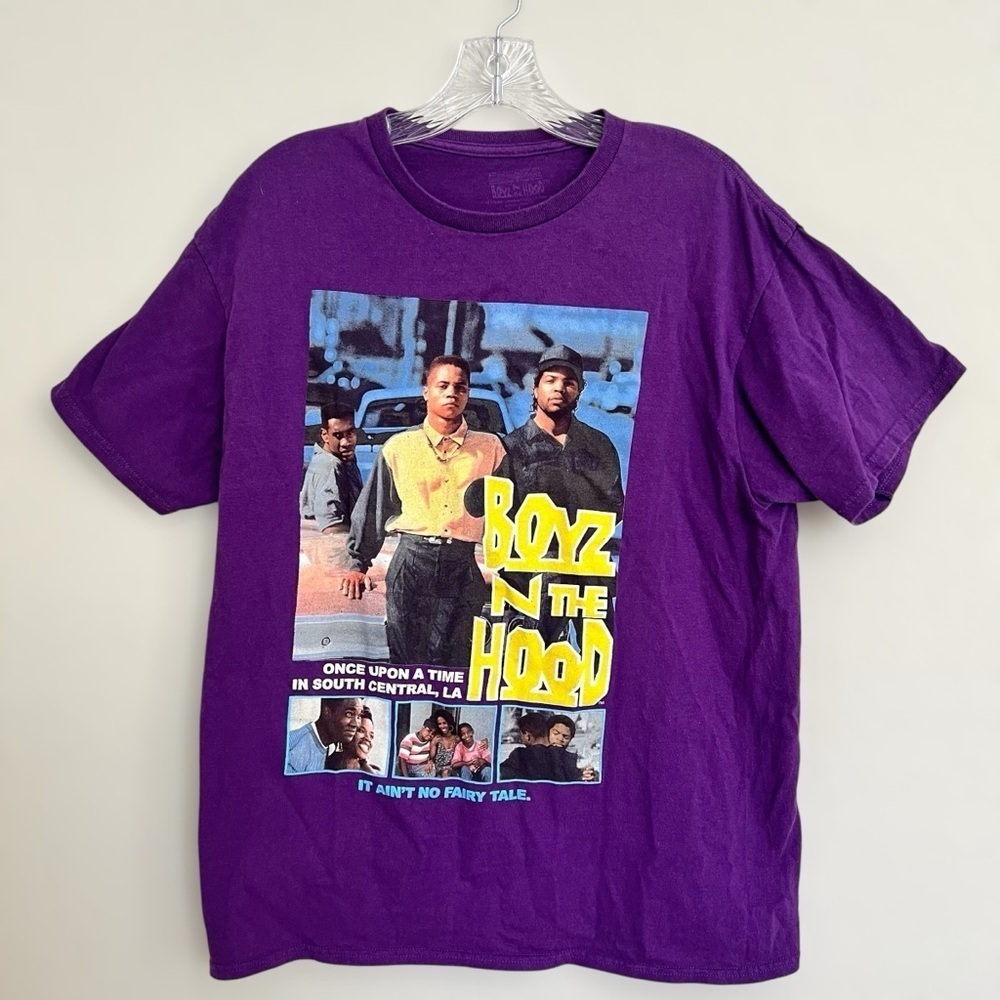 Boyz N The Hood Purple Graphic Tee Size L Short Sleeve Pop Culture 90s Retro